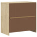 Dressoir Sauda 80X43X75,5 Cm Massief Grenenhout Eikenkleurig Bruin