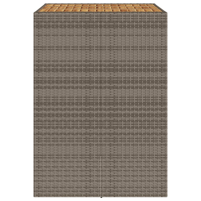 Tuintafel Met Acaciahouten Blad Poly Rattan