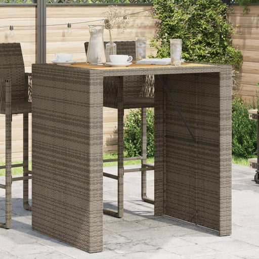 Tuintafel Met Acaciahouten Blad Poly Rattan