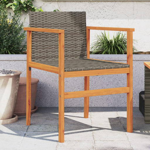 Tuinstoelen 2 St Poly Rattan En Massief Hout