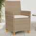 Tuinstoelen 2 St Met Kussens Poly Rattan En Massief Hout