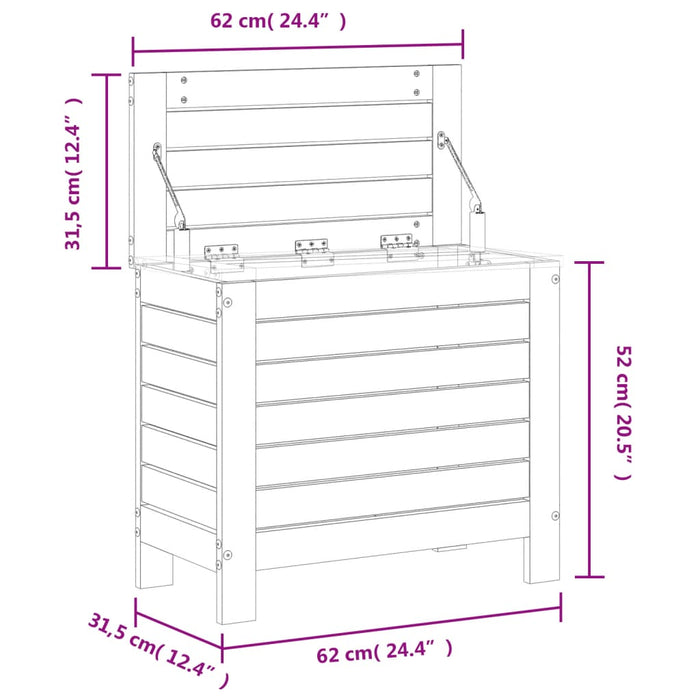 Tuinvoetenbank 62X31,5X52 Cm Massief Grenenhout