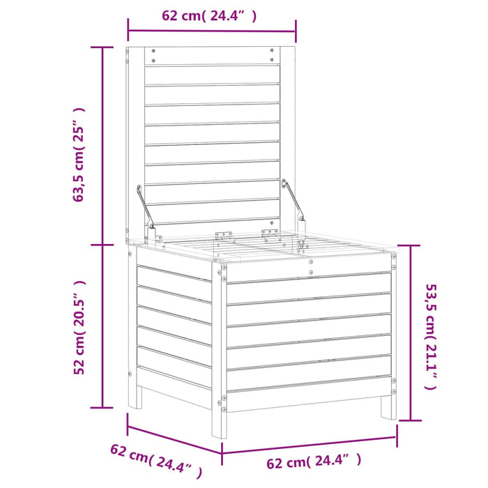 Tuinvoetenbank 62X63,5X53,5 Cm Massief Grenenhout