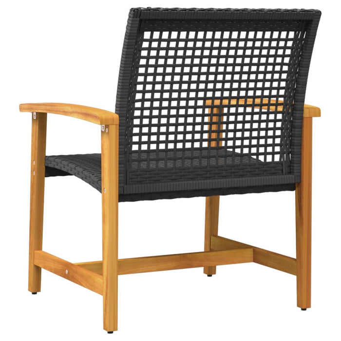 Tuinnstoelen 2 St Poly Rattan En Acaciahout