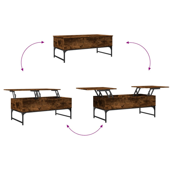 Salontafel Bewerkt Hout En Metaal