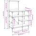 Bakkersrek 90X40X132 Cm Bewerkt Hout En Metaal