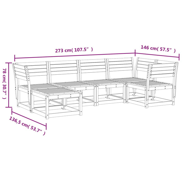 Loungeset Massief Grenenhout