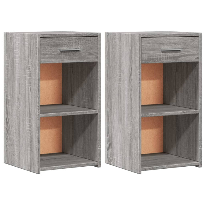 Nachtkastjes 2 St 35X34X65 Cm Bewerkt Hout Grijs Sonoma Eiken