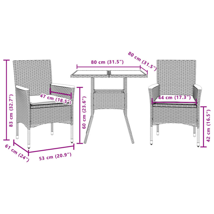 Tuinset Met Kussens Poly Rattan En Acaciahout