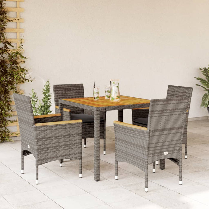 Tuinset Met Kussens Poly Rattan En Acaciahout