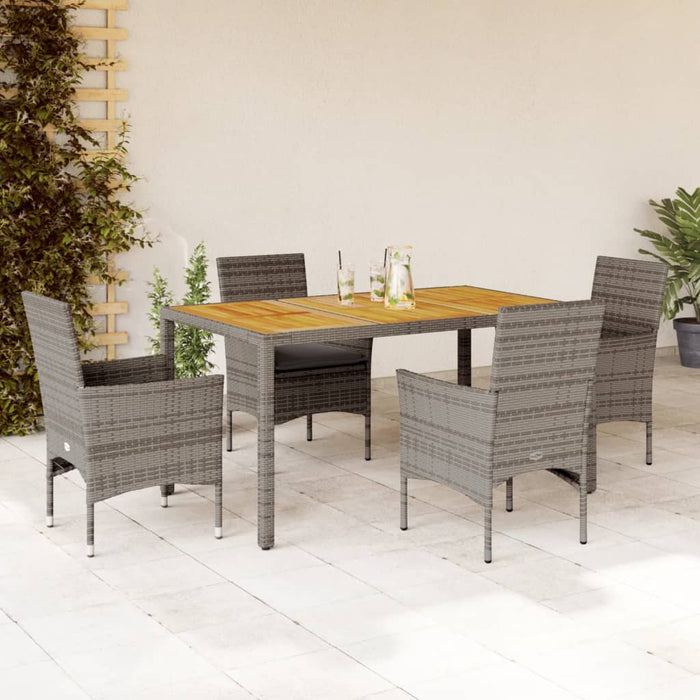 Tuinset Met Kussens Poly Rattan En Acaciahout