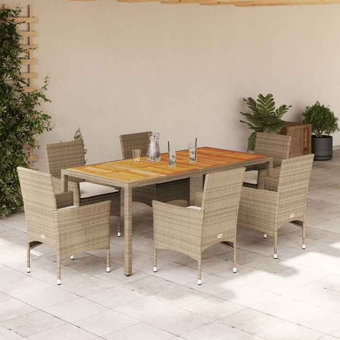 Tuinset Met Kussens Poly Rattan En Acaciahout