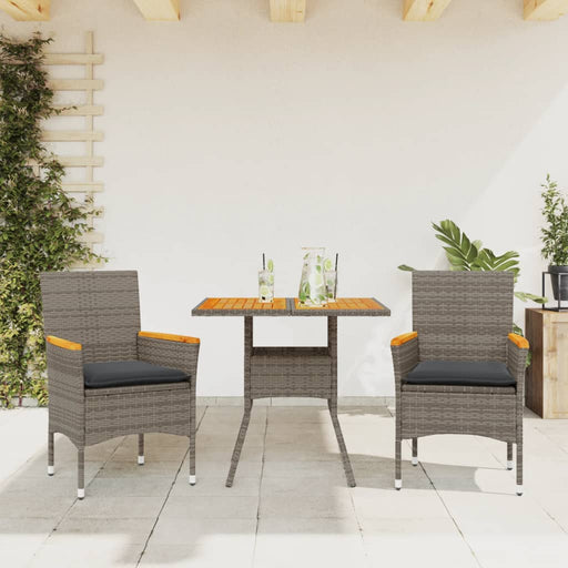 Loungeset Met Kussens Poly Rattan En Acaciahout