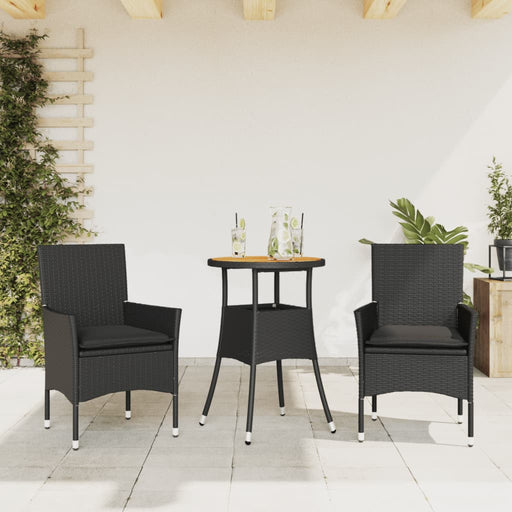 Tuinset Met Kussens Poly Rattan En Acaciahout