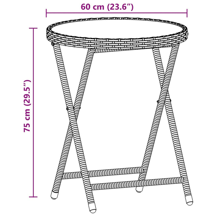 3-Delige Bistroset Met Kussens Poly Rattan En Acaciahout