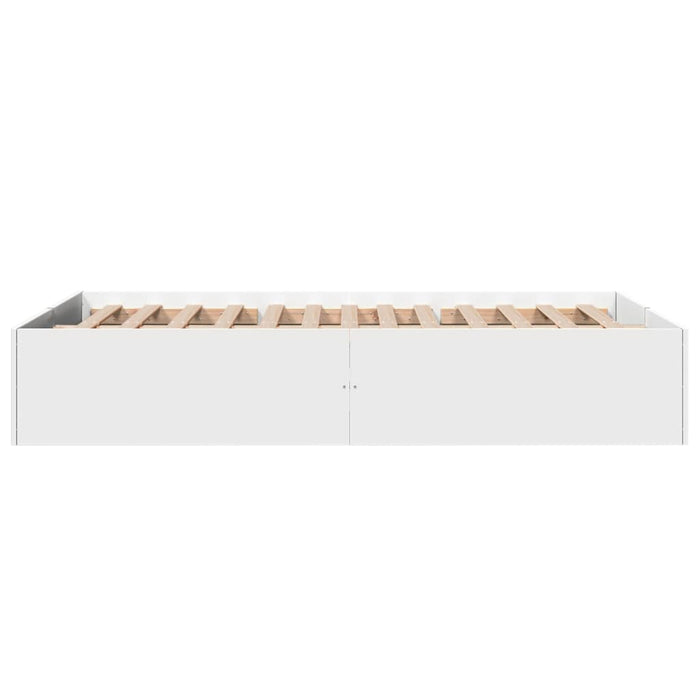 Bedframe Led Massief Hout Wit