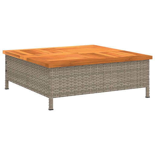 Tuintafel 70X70X25 Cm Poly Rattan En Acaciahout