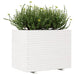 Plantenbak 90X60X72,5 Cm Massief Grenenhout Wit