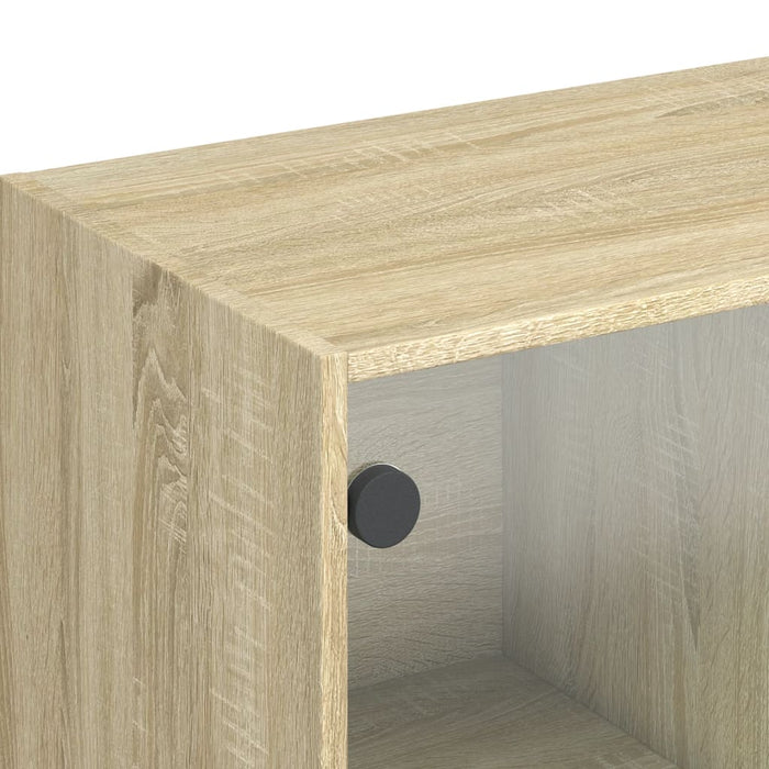 Hoge Kast Met Deuren 68X37X109 Cm Bewerkt Hout Sonoma Eiken