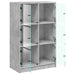 Hoge Kast Met Deuren 68X37X109 Cm Bewerkt Hout Betongrijs