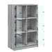 Hoge Kast Met Deuren 68X37X109 Cm Bewerkt Hout Grijs Sonoma