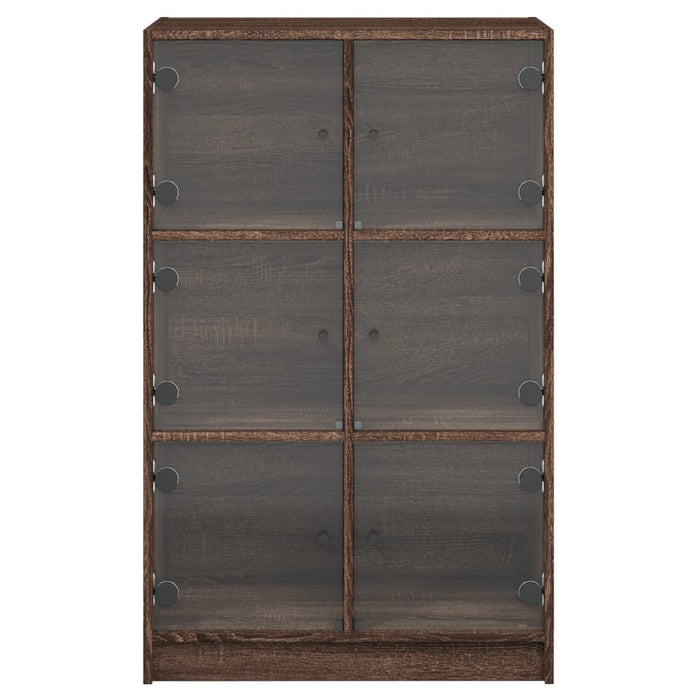 Hoge Kast Met Deuren 68X37X109 Cm Bewerkt Hout Bruin Eikenkleur