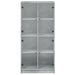 Hoge Kast Met Deuren 68X37X142 Cm Bewerkt Hout Betongrijs