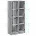 Hoge Kast Met Deuren 68X37X142 Cm Bewerkt Hout Grijs Sonoma