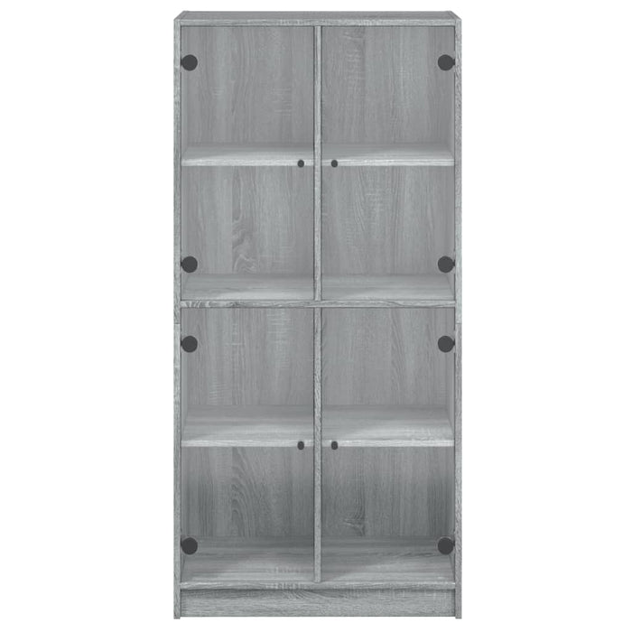 Hoge Kast Met Deuren 68X37X142 Cm Bewerkt Hout Grijs Sonoma