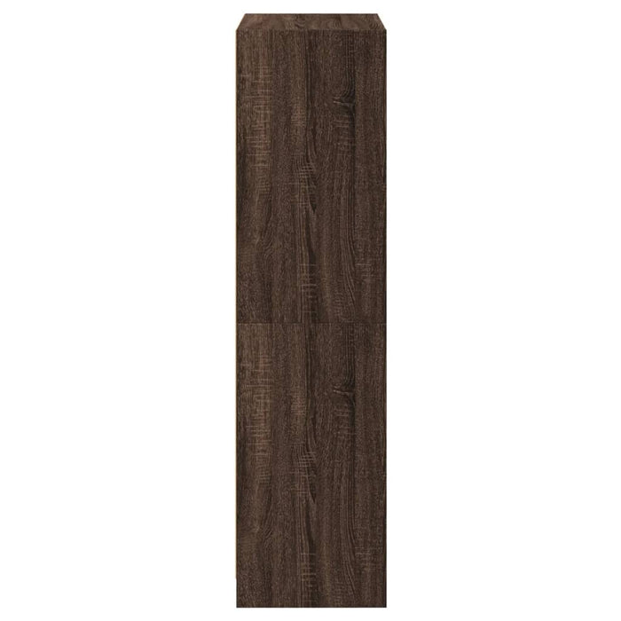 Hoge Kast Met Deuren 68X37X142 Cm Bewerkt Hout Bruin Eikenkleur