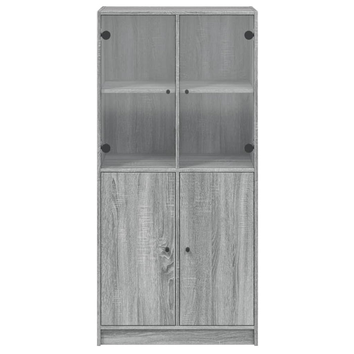 Hoge Kast Met Deuren 68X37X142 Cm Bewerkt Hout Grijs Sonoma