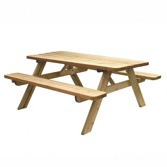 Table de pique-nique Premium 177 cm avec planches de 42 mm d'épaisseur