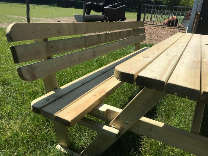 Rugleuning 240 cm KING picknicktafel