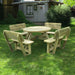 Ronde Picknicktafel KING met Rugleuningen - gratis levering