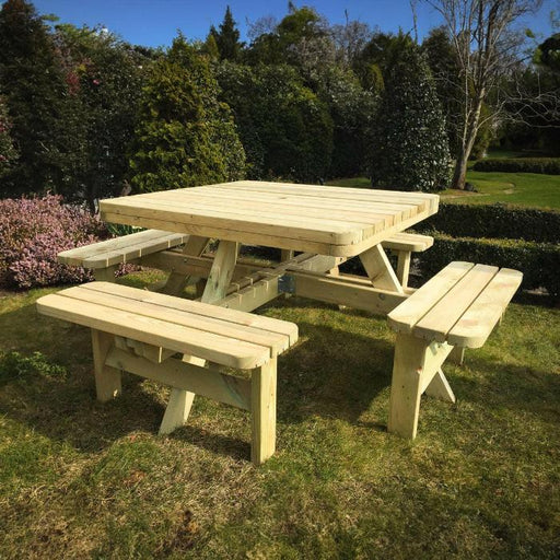 VIERKANTE KING® PICKNICKTAFEL XXL - Ruim zitmeubel